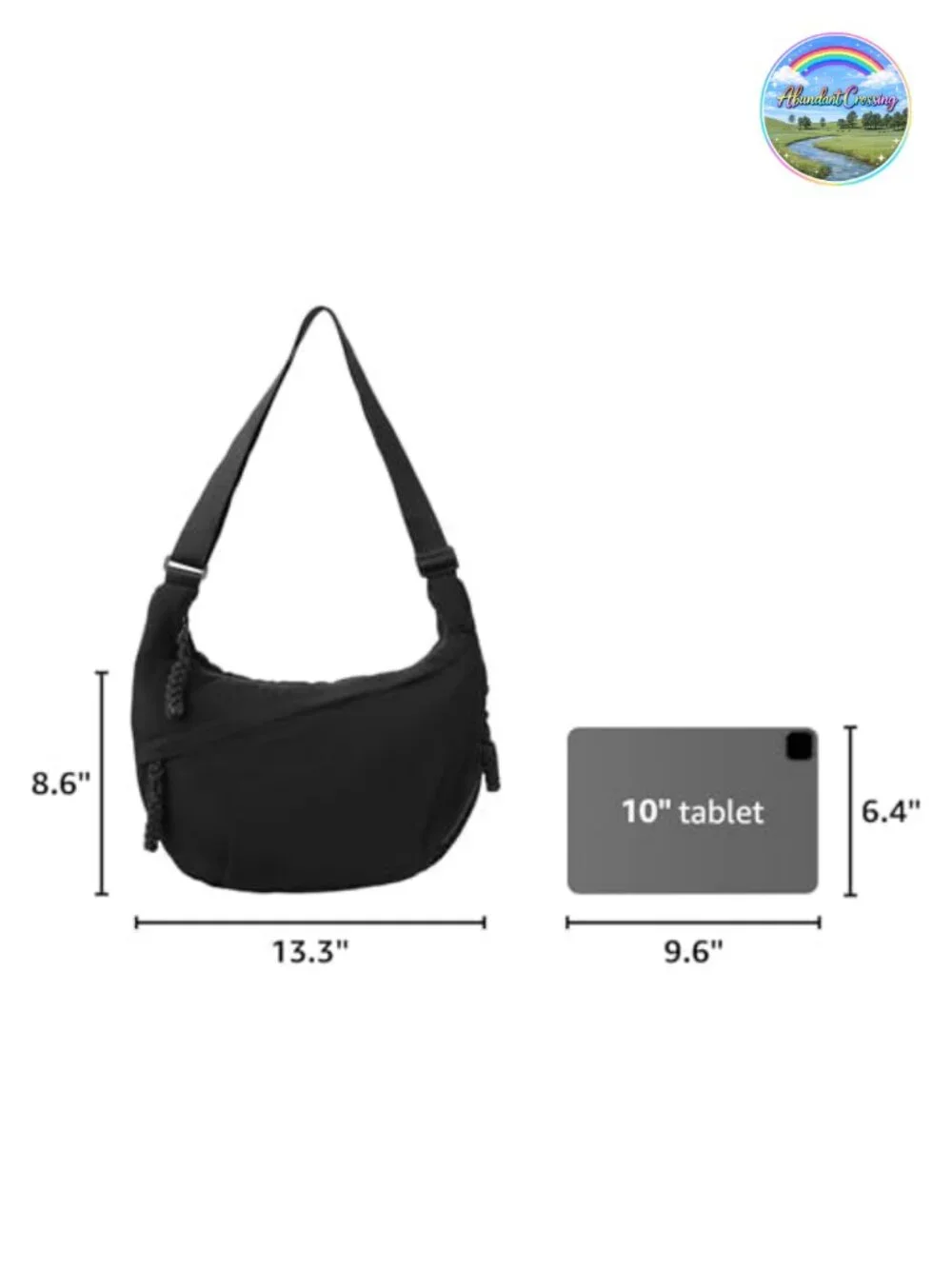Retro Nylon Canvas Crescent Hobo Shoulder Bag Crossbody Slouchy Corduroy
